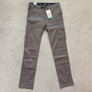prAna Stretch Zion Slim Straight Pant 30x34 Cargo Pocket Slate Green NWT